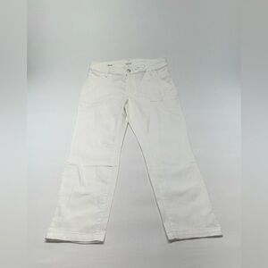 Tribal White Wide-Leg Flare Jeans